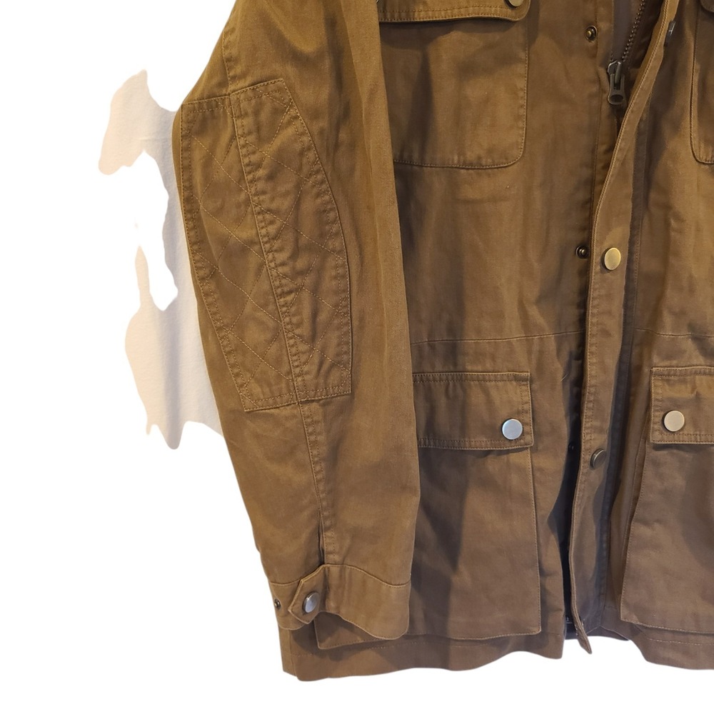 J. Peterman Brown Field Military Utility Barn‎ Chore Jacket Men's Medium Zip - Picture 5 of 11